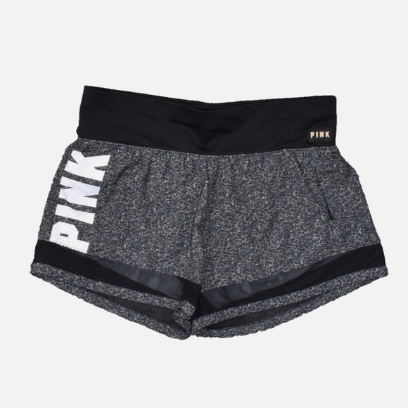 PINK Victoria secret Women's Athleltic black and Gray Pull On shorts size M - Picture 1 of 6
